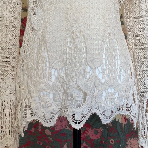 Urban Outfitters Macrame Crochet Style Top XS/S - Picture 2 of 5